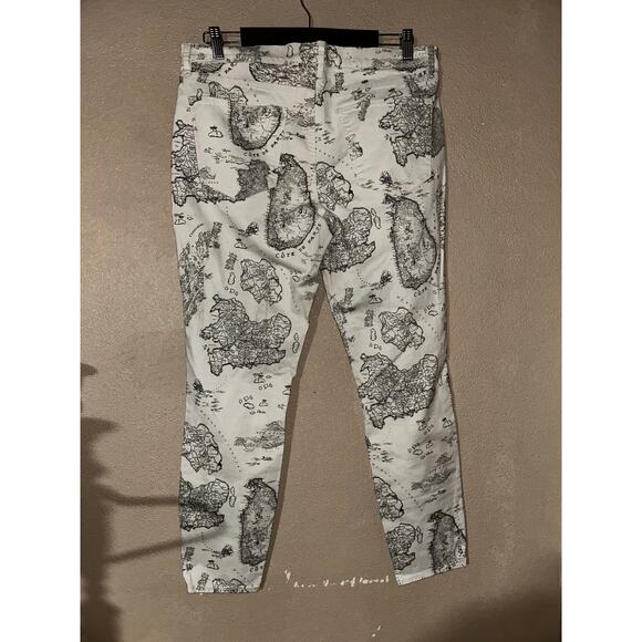 Madewell  Maps  Off White & Black  Jean / Pants  32 - Picture 5 of 7